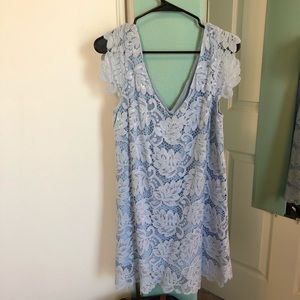 BB Dakota light blue lace dress